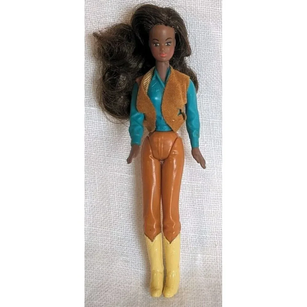 80s Kenner Glamour Gals Doll African American Cowgirl Jana Blair Mini Vtg 4.5